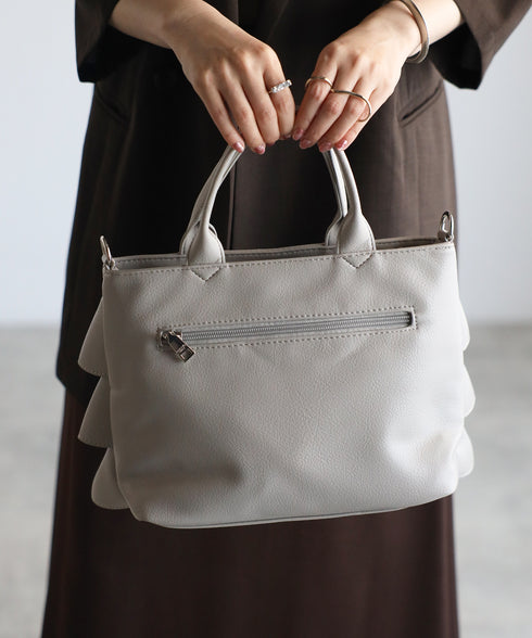 【雑誌掲載・ショップチャンネルOA商品】2WAYフリルハンドバッグ 12-1162